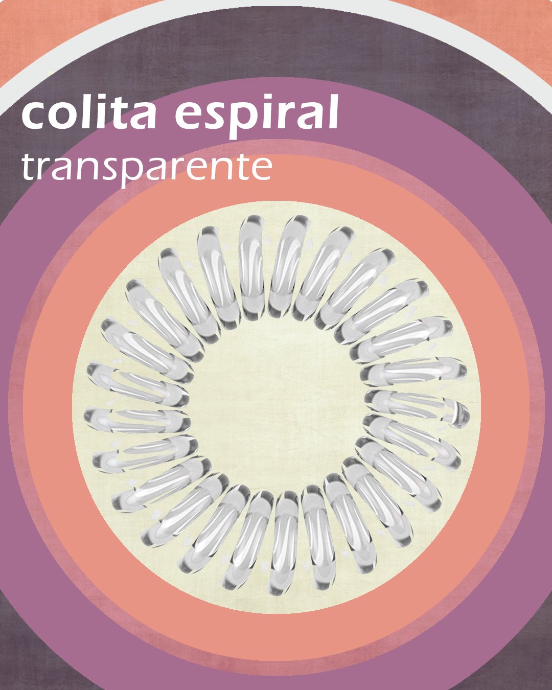 Colita espiral transparente